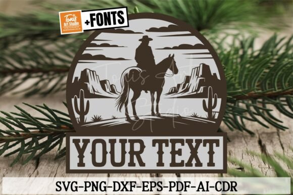 Download Cowboy Name Sign Svg, Laser Cut File - Cowboy name sign Collection