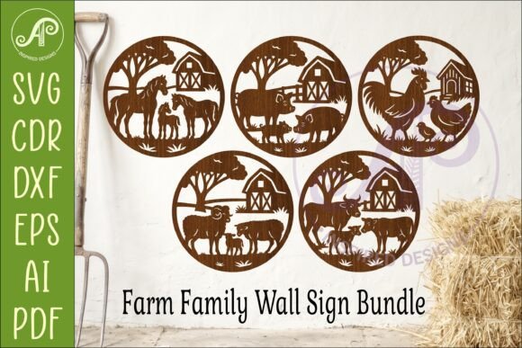Download Farm Animal Wall Sign Bundle SVG, Laser - Farm animal wall sign Collection
