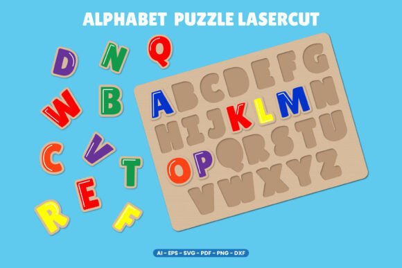 Download Alphabet Puzzle Lasercut - Kids Puzzle - Lasercut Collection