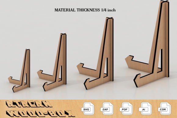 Download Easel Plate Stand Glowforge Cut File 019 - Glowforge cut file Collection