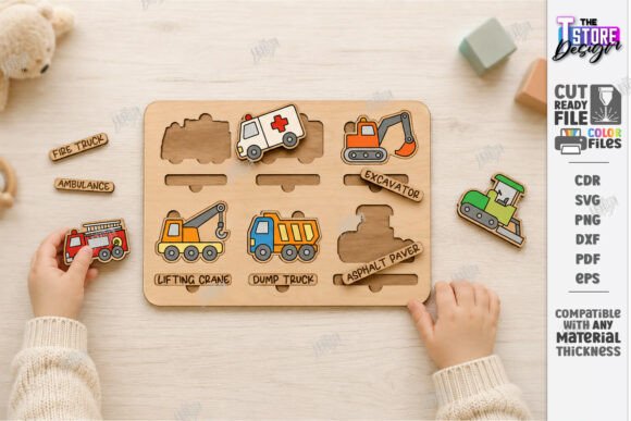 Download Montessori Kids Puzzle Laser Cut | Games - Premium Resources