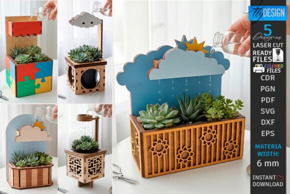 Download Self Watering Cloud Planter Laser Bundle - Premium Resources