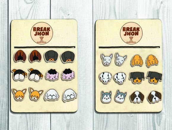 Download Cute Dog Stud Earring Glowforge Cut File - Glowforge cut file Collection